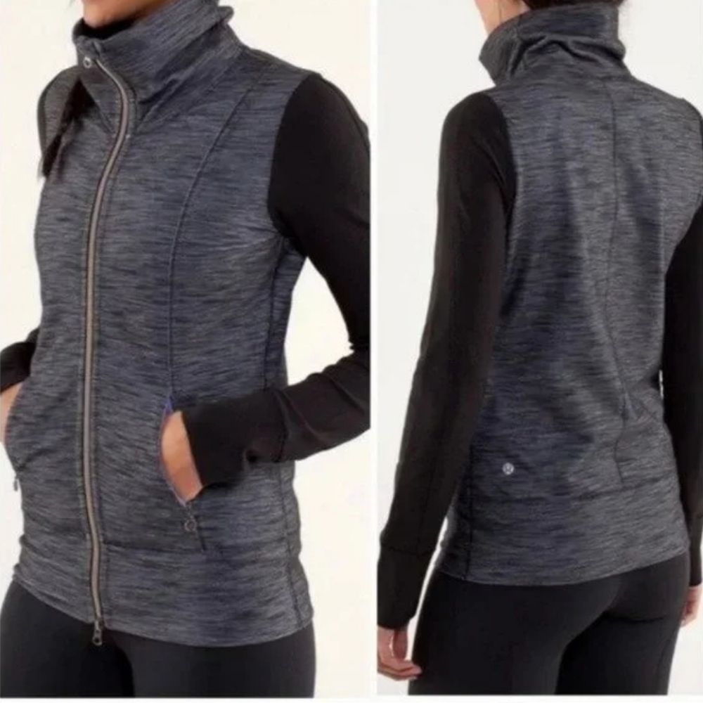 lululemon athletica Heathered Charcoal Gray Zip Vest